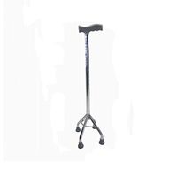 Walking stick Quad Cane Adjustable for Men and Women Lightweight Staff Comfortable Right and Left Hand Grip for Stability Support Fauay
