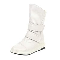 Women's Shoes Fashion Pure Color Round Toe Hook Loop Boots Non-Slip Booties Flat Heels Vintage Women Boots Sport Footwear