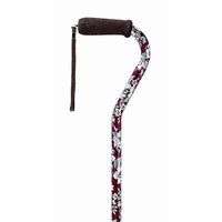 Offset Single Point Cane Color: Burgundy Flower