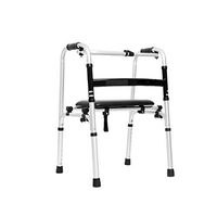EGCLJ Lightweight Foldable Walker with Seat - Adjustable Height Walking Frame - for Mobility & Transport Aid – Ideal for Elderly & Handicap (Color : A)