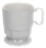 Exquisite White Premium Plastic Coffee Cups - 8 oz Coffee Mug - White Tea Cup - 40 - Count (White)