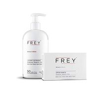 FREY Detergent and Dryer Sheets Classic Package - Liquid Laundry Detergent Plus Large Pack of 40 Laundry Dryer Sheets (Sandalwood Sweet Fragrance)