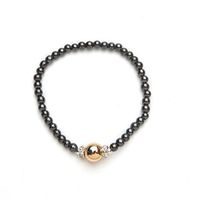 Gold and Black Stretch Magnetic Bracelet (7.5)