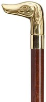 Unisex Dog Head Cane Walnut Maple, Solid Brass Handle  -Affordable Gift! Item #HAR-9114007
