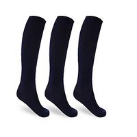 Unisex Compression Socks (Navy-3 Packs, Large - XLarge)