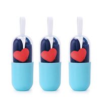 Reusable Silicone Straws Collapsible Straw With Case Foldable Anti-slip-Design Food-Grade（3-Packs）