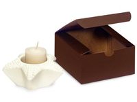 CHOCOLATE Gift Boxes 4 x 4 x 2"100% Recycled Kraft Tint - 1 Pc Box (1 unit, 100 pack per unit.)
