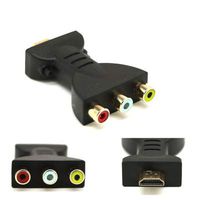 HDMI to 3 RCA Adapter, Haokiang AV Digital Signal HDMI Male to 3 RCA Female Audio Adapter Component Converter