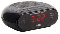 Audiovox RC205 Dual Wake Clock Radio, Black - Quantity 12
