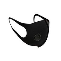 Dinfoger Black Dust-Proof Filter Pad Mouth Mask with Breathing Valve Cycling Respirator with Single Valve