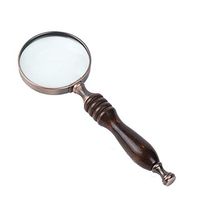 Fan-Ling Handle Magnifier,10X Reading Magnifying, Handheld Glass Loupe Magnifier,Magnifying Glass Reading Aid Lens,Ideal for Reading Books, Newspapers,Drawing Pictures