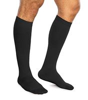 Amazon Brand - Solimo Closed Toe Compression Socks, Knee High, Black, 15-20mmHg, M, 1 Pair