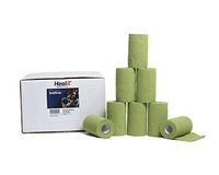 HealiT SuperusGrip™ Cohesive Bandage 4inch-Wide Self Adherent Sports Athletic Wrap Medical Tape, Flexible Breathable First Aid Gauze for Stretch Wrist, Ankle Sprains, Swelling - Green - 24 Pack/Case