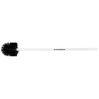 Drain Brush with Black Bristles White Plastic 3' Rigid Handle - 6"Dia
