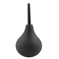 Richingfu Anal Curved Bulb Enema Spherical Vaginal Irrigator for Women’s or Man’s Health (black-224ml)