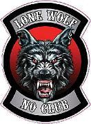 Lone Wolf No Club Vinyl Sticker,Cars Trucks Vans Walls Laptop