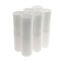 Homeford Plastic Mini Appetizer Dessert Cylinder Bowls, White, 3-Inch, 12-Piece (White)