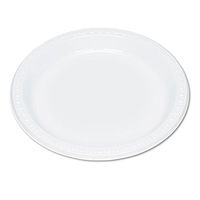TABLEMATE Plastic Dinnerware, Plates, 9" Diameter, White, 125 per Pack (Case of 2)