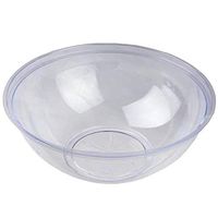 BalsaCircle 8 pcs 4 qt Clear Plastic Round Bowls - Disposable Wedding Party Catering Tableware