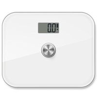 dodocool Digital Body Weight with Non-Slip Extra Large Tempered Glass and LCD DisplayScale Battery-Free 330 lb. Capacity