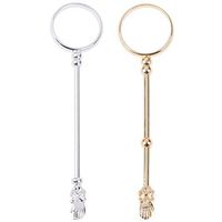 TBoxBo 2pcs Finger Holder Ring Cigarette Holder Clip Protect Your Fingers Elegant Lady Smoking Cigarette Holder Ring Retro Smoking Ring Holder