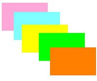 50PACK Orange Blue Yellow Pink Green Color Blank Gift Enclosure Note Cards