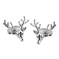 Elk Deer Christmas Cufflinks Fashion Lady Girls Jewelry Animal Fashion Decor Jewerly Cuffs Gift Styling Best Elegant Style Designer Design Accessories Good