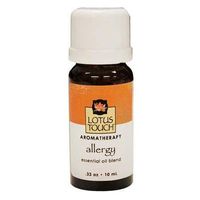 Allergy Essential Oil Blend by Lotus Touch, 10 ml Bottle - 100% Pure Therapeutic Grade Essential Oil Blends for Aromatherapy - Helps Relieve Allergy Symptoms like Sneezing, Itching & Congestion