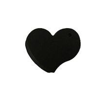 HugeDE 200 Pcs Heart Shape Kraft Paper Gift Tags Crafts Hang Tags Label Tags Price Tags Black