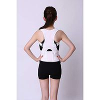 Comfort Posture Corrector Shoulder and Back Brace Support Lumbar Support for Men and Women,White,S