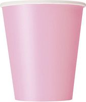 Unique Industries, Disposable Paper Cups, Party Supplies - Light Pink, 9oz, Pack of 14