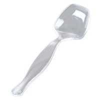 144 8.5" Clear Serving Spoons Hard Disposable Plastic Serving Spoon Great Serving Utensils