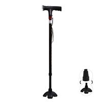 Crutches Crutchessmart Caneelder Four-Legged Walking Stickmulti-Function Caneretractable Folding Light Canelight Non-Slip Cane (Color : B, Size : 74cm)