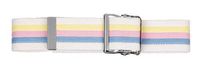 Prestige Medical 621-spb Cotton Gait Belt with Metal Buckle Stripes White