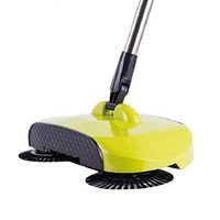 Hand Push Broom Magic Stainless Steel Dustpan | Household Cleaning Sweeper Mop by Mailzon (Light Yellow)