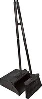 Carlisle 36141503 Duo-Pan Dustpan & Lobby Broom Combo, 3 Foot Overall Height, Black (Renewed)