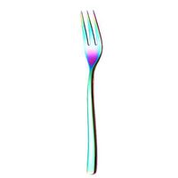 Stainless Steel Colored Upscale Dinnerware Flatware Dessert Fork Fruit Fork Luxury Cutlery (16cm, Multicolor)