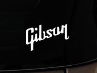 Gibson USA Guitar Vinyl Decal Sticker Les Paul for Car Laptop Guitar Case Etc, Die Cut Vinyl Decal for Windows, Cars, Trucks, Tool Boxes, laptops, MacBook - virtually Any Hard, Smooth Surface