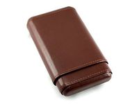 Skyway Stonewall Leather Cigar Case Holder with Cedar Lining - Brown