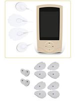 TENS Unit 16 Modes Portable Electro Massage Therapy Device Pulse Impulse Massage Beige Device Combo Extra (8+4) Replacement Pads