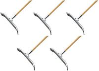 Ettore Curved Industrial Duty Steel Floor Squeegee with Handle, 24-Inch (Fіvе Расk)