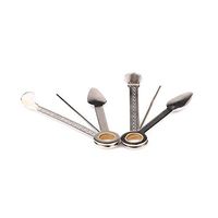 Tobacco Pipe Cleaning Kit - Two Stainless Steel 3 in 1 Smoking Pipe Cleaner Cleaning Tool Reamers Tamper for Smoking Pipe Cleaning (Silver)