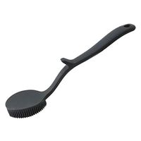 SAVORLIVING Dish Brush Silicone Soft Dish Scrubber Dishwashing Brush with Long Handle, Antiskid Kitchen Cleaning Scrub for Pot, Pan