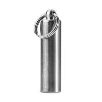 VGEBY Pill Case, Stainless Steel Waterproof Portable Pill Box for Traveling Camping Emergency