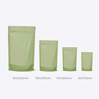 Stand Up Clear Silk Paper Zipper Mask Package Bags Self Seal Zip Lock Coffee Packing Pocket With Tear Notch Transparent Silk Poly Heat Seal Pack Pouch 20Pcs (Green, 9x15CM(3.54"x5.91"))