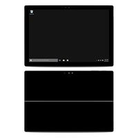 Solid State Black Protector Skin Sticker Compatible with Microsoft Surface Pro 4 - Ultra Thin Protective Vinyl Decal Wrap Cover