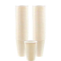Big Party Pack Vanilla Creme Plastic Cups | 12 oz.| Pack of 50 | Party Supply