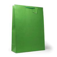 Allgala 12PK Value Premium Solid Color Paper Gift Bags (17"XL-Green-GP50073)