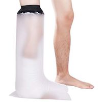 Healifty Leg Cast Cover - Waterproof for Shower Over The Knee with Elastic Band Ring, Reusable Injured Foot Leg Cast Protector, Cast Cover for Showering Adult
