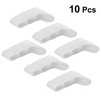 HEALLILY Toe Separators Corrector Little Toe Bunion Pain Relief Separators (White) 10pcs